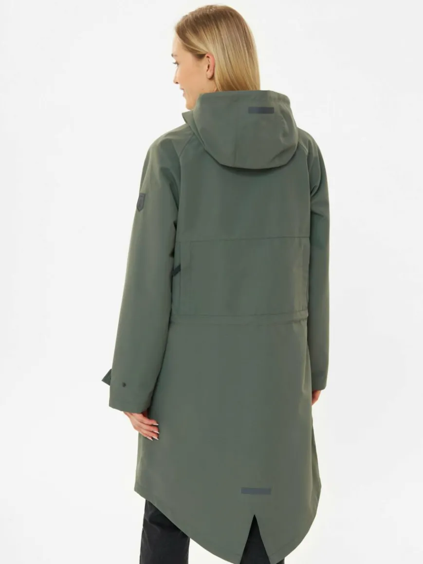 Derbe Jacken & Westen*Damen Regenmantel oliv uni