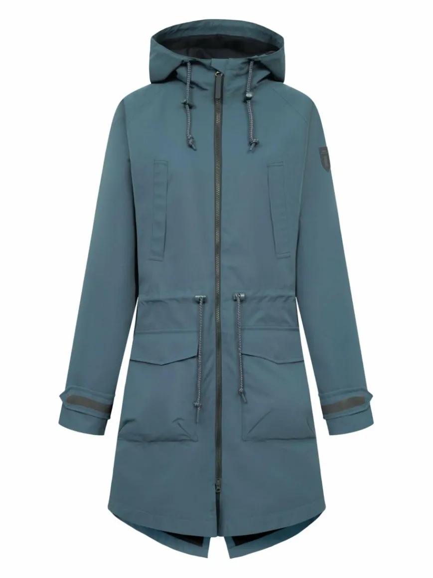 Derbe Jacken & Westen*Damen Regenmantel blau uni