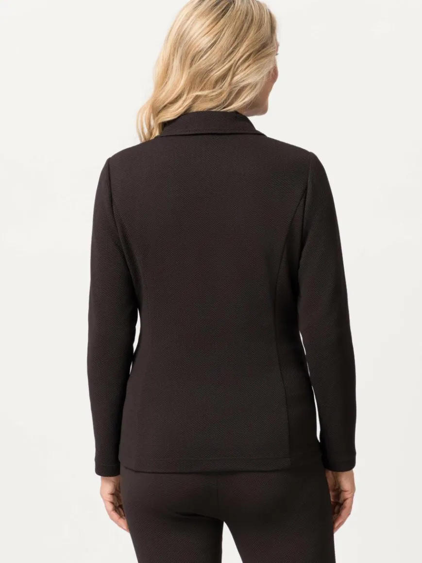 Frank Walder Blazer*Damen Reversblazer schwarz uni