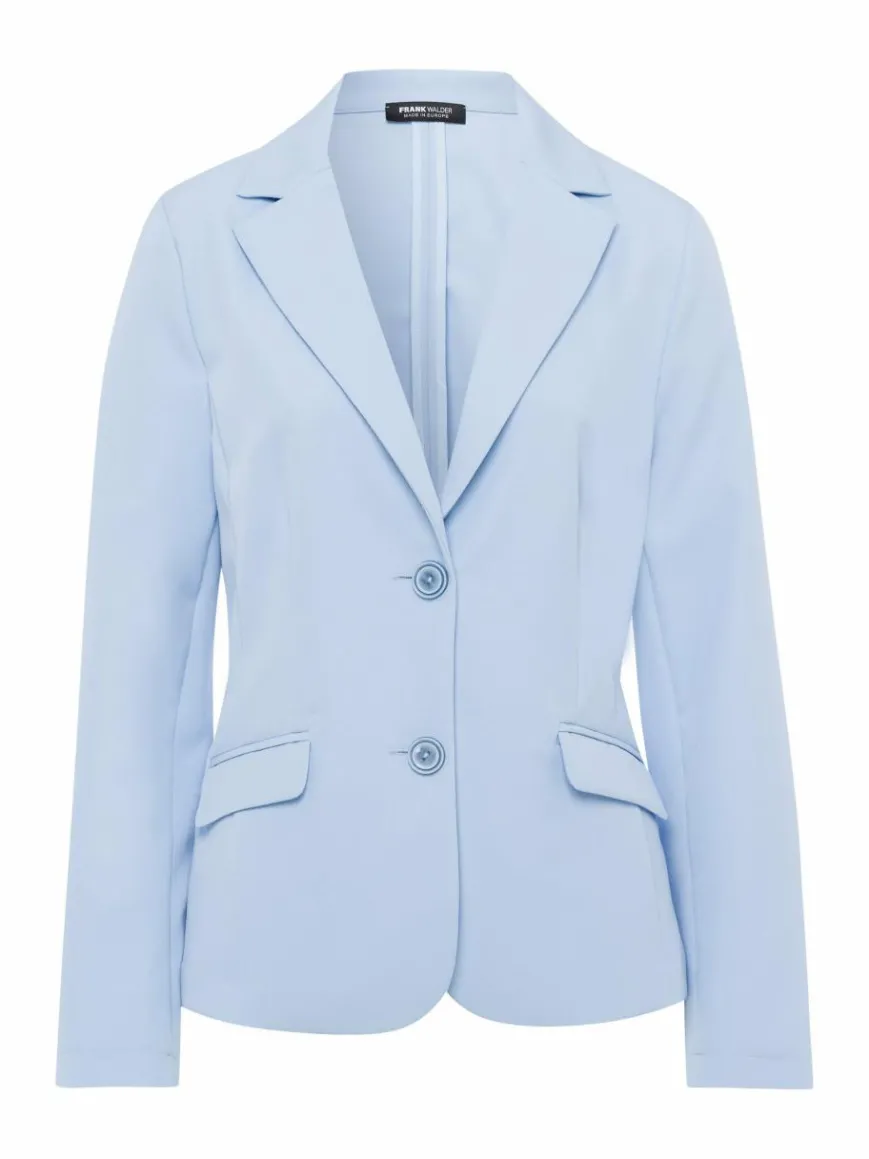 Frank Walder Blazer*Damen Reversblazer hellblau blau uni