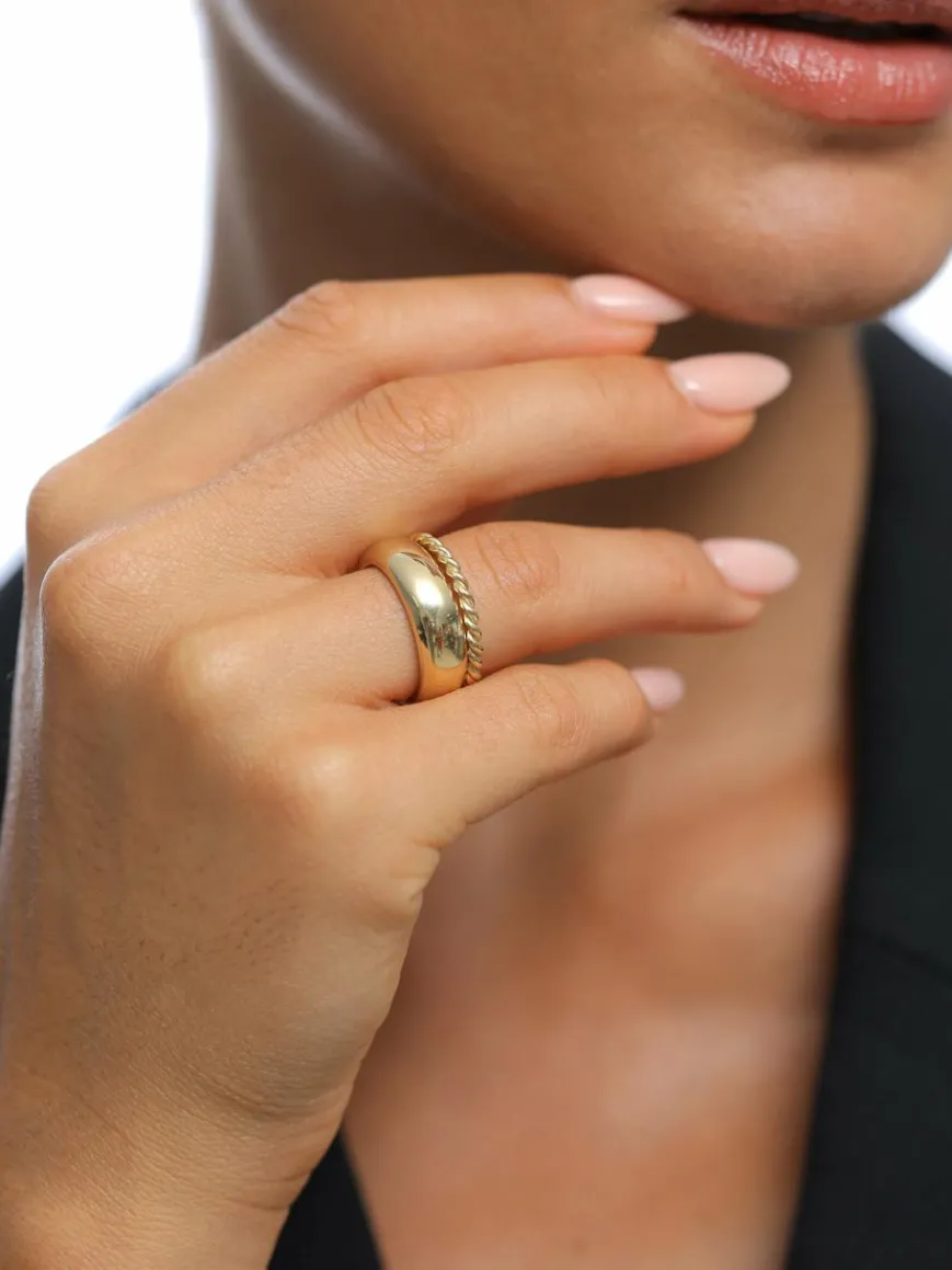 Elli PREMIUM Schmuck*Damen Ring gold uni