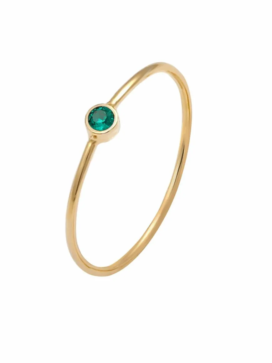 Elli Schmuck*Damen Ring grün uni