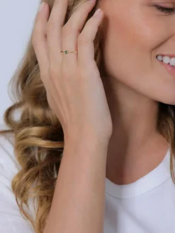 Elli Schmuck*Damen Ring grün uni