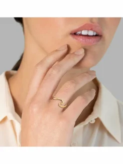 Glanzstücke München Schmuck*Damen Ring - Welle gold uni