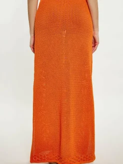 IZIA Röcke*Damen Rock orange gestreift