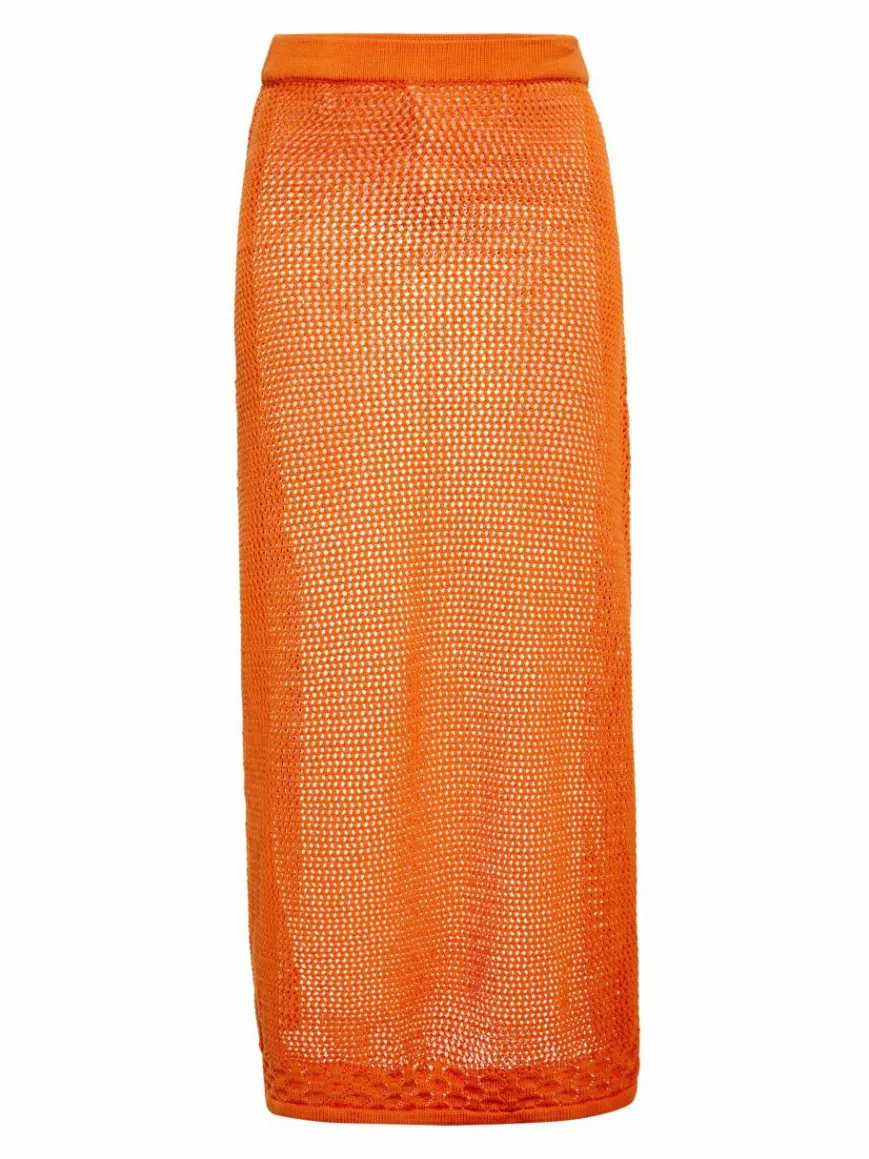 IZIA Röcke*Damen Rock orange gestreift