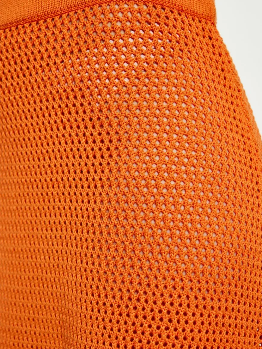 IZIA Röcke*Damen Rock orange gestreift