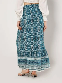 Apricot Röcke*Damen Rock blau gemustert