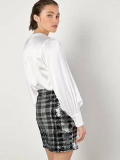 Apricot Röcke*Damen Rock schwarz strukturiert