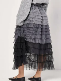 Apricot Röcke*Damen Rock grau strukturiert