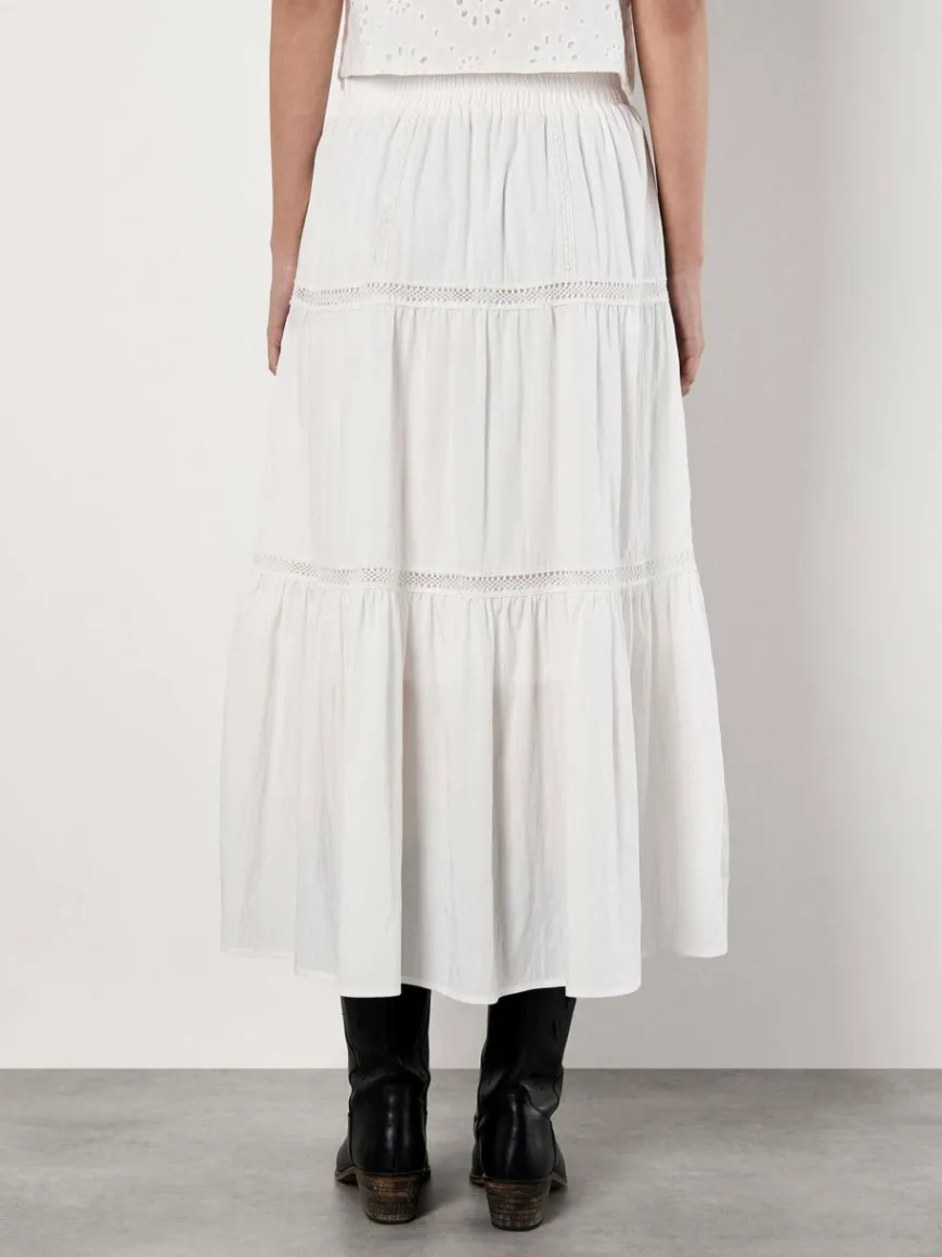 Apricot Röcke*Damen Rock weiß uni