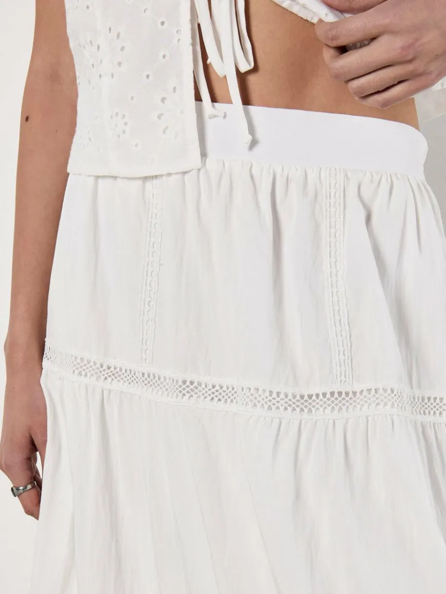 Apricot Röcke*Damen Rock weiß uni