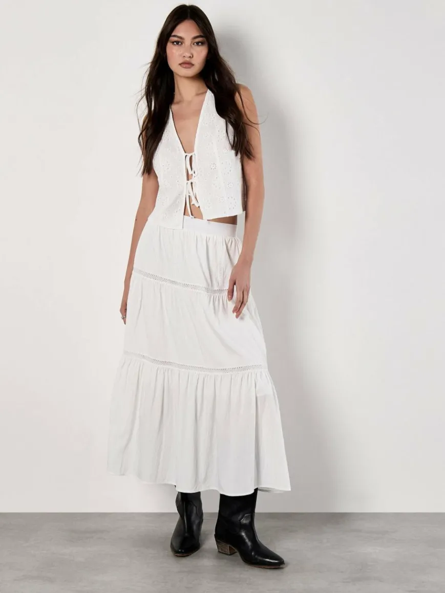 Apricot Röcke*Damen Rock weiß uni