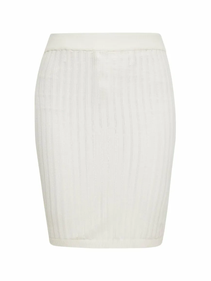 IZIA Röcke*Damen Rock weiß gestreift