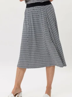 Frank Walder Röcke*Damen Rock blau mehrfarbig gemustert