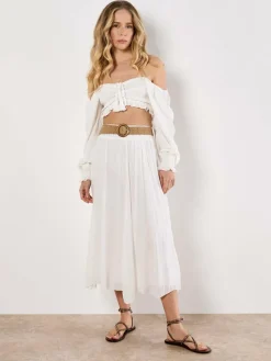 Apricot Röcke*Damen Rock weiß uni