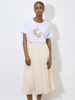 Apricot Röcke*Damen Rock beige uni