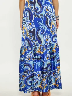 IZIA Röcke*Damen Rock blau gemustert