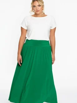 YOEK Röcke*Damen Rock grün uni