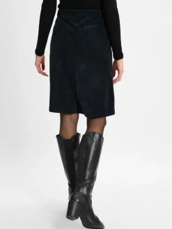 Marie Lund Röcke*Damen Rock marine strukturiert