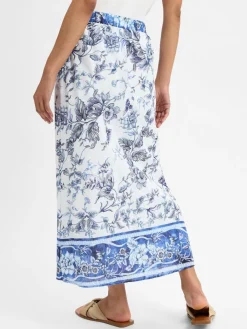 Emily van den Bergh Röcke*Damen Rock blau weiß gemustert
