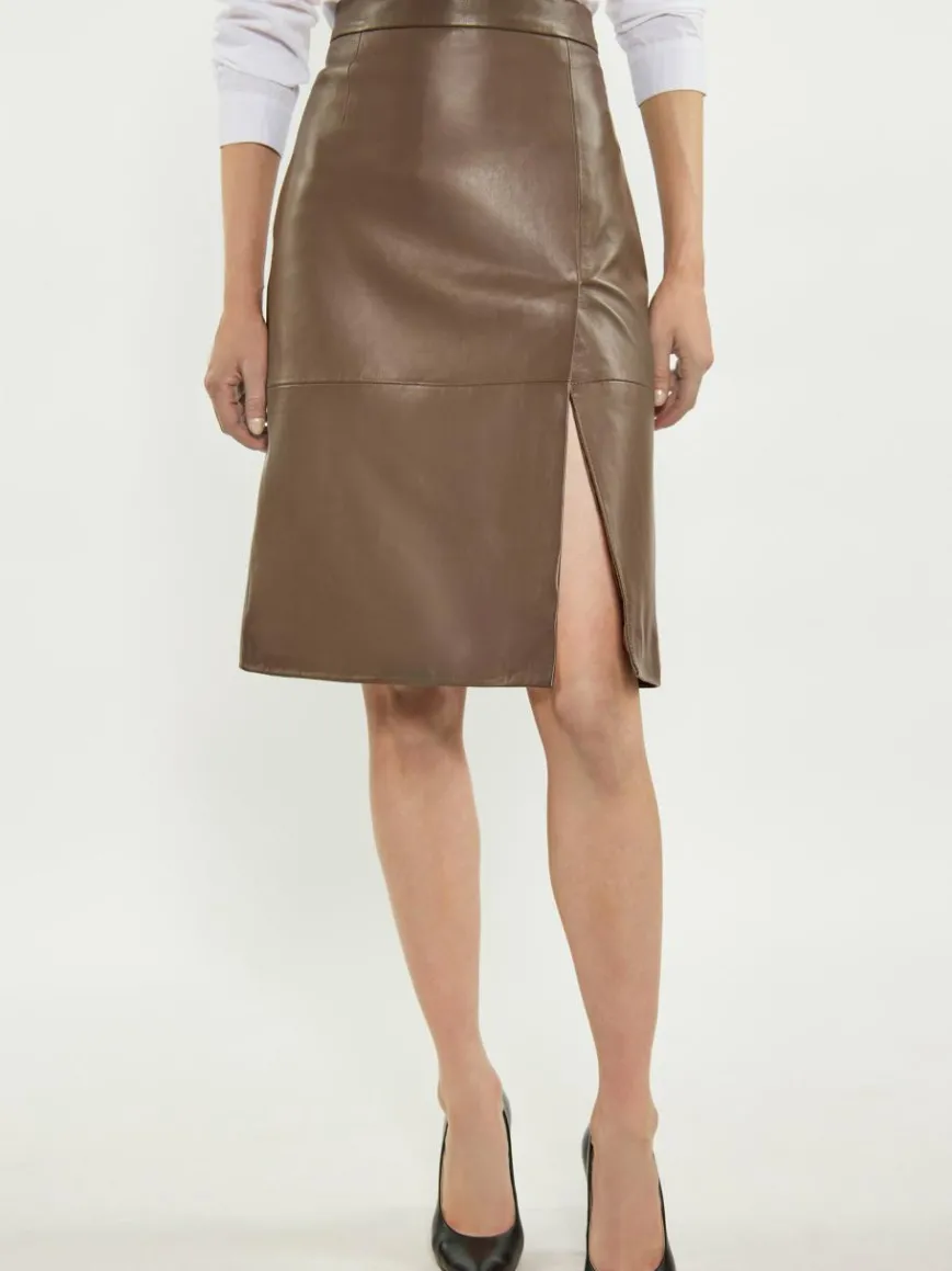 Dreimaster Röcke*Damen Rock taupe uni