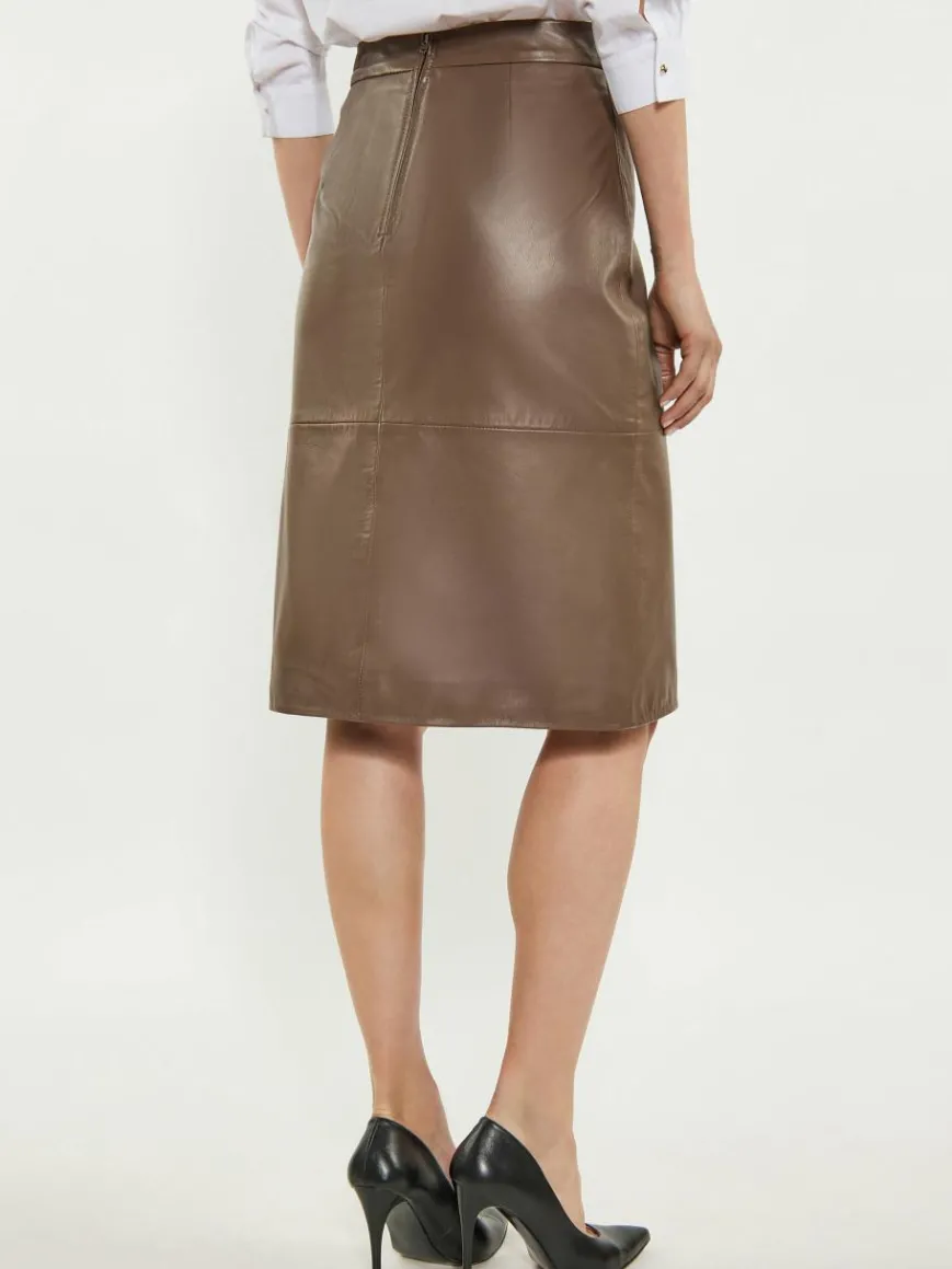 Dreimaster Röcke*Damen Rock taupe uni