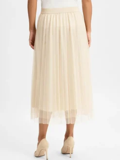 More & More Röcke*Damen Rock beige silber uni