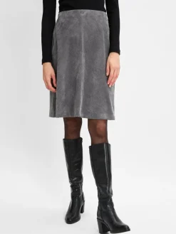 Marie Lund Röcke*Damen Rock grau strukturiert