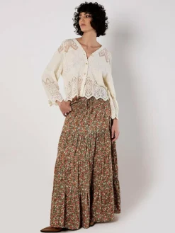 Apricot Röcke*Damen Rock khaki gemustert