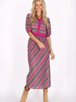 IZIA Röcke*Damen Rock pink gestreift