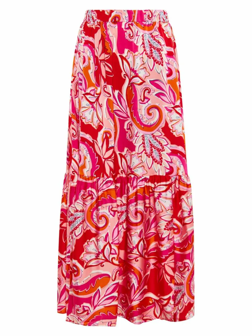 IZIA Röcke*Damen Rock rot gemustert