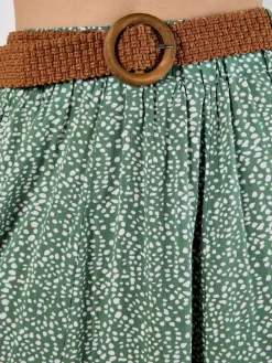 Apricot Röcke*Damen Rock grün gepunktet