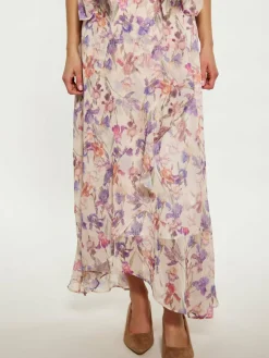 Usha Röcke*Damen Rock ecru gemustert