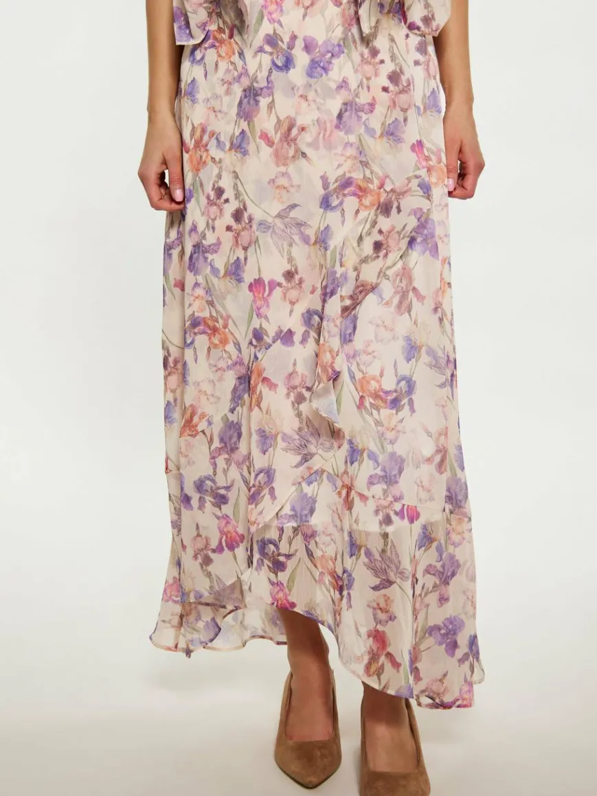 Usha Röcke*Damen Rock ecru gemustert