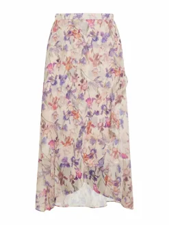 Usha Röcke*Damen Rock ecru gemustert