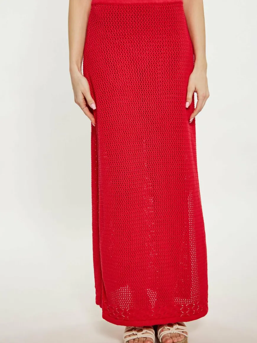 IZIA Röcke*Damen Rock rot gestreift