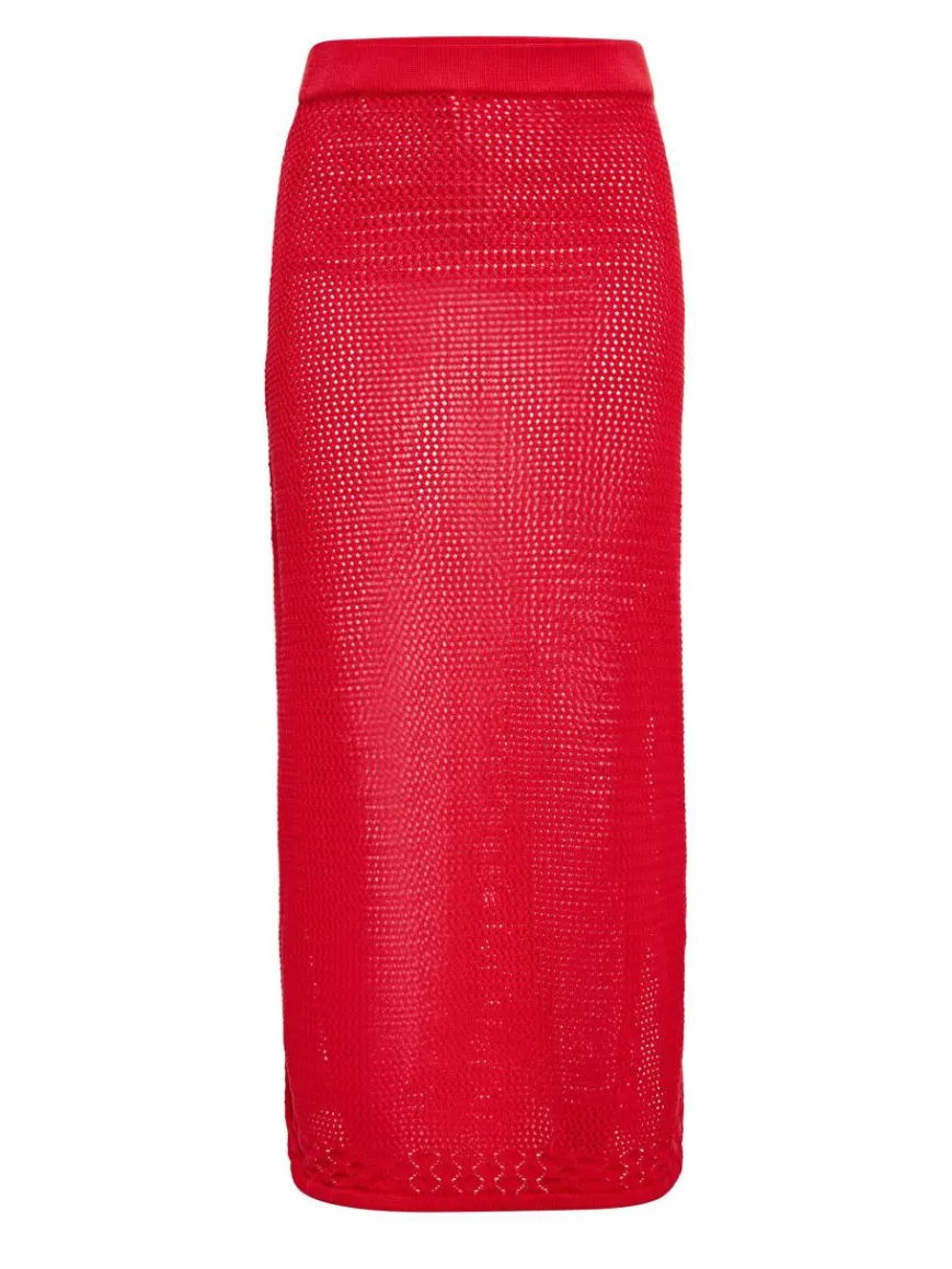 IZIA Röcke*Damen Rock rot gestreift