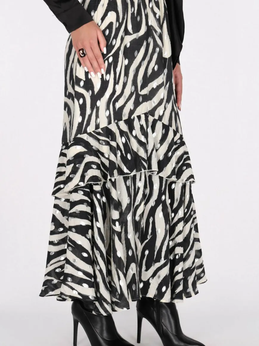 Faina Röcke*Damen Rock mehrfarbig gemustert