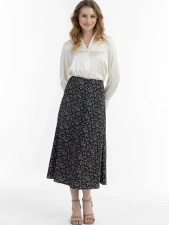 Usha Röcke*Damen Rock mehrfarbig gemustert