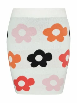 MyMo Röcke*Damen Rock weiß gemustert