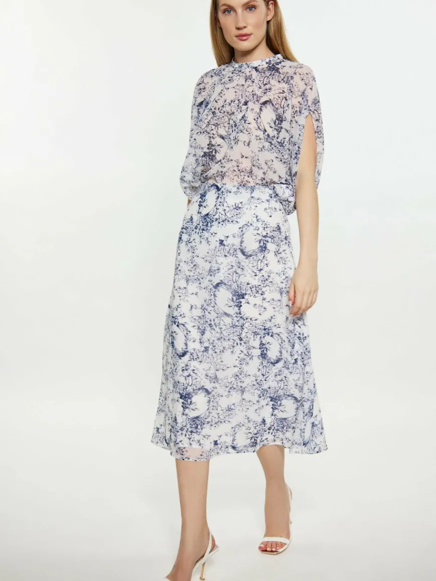 Dreimaster Röcke*Damen Rock marine gemustert