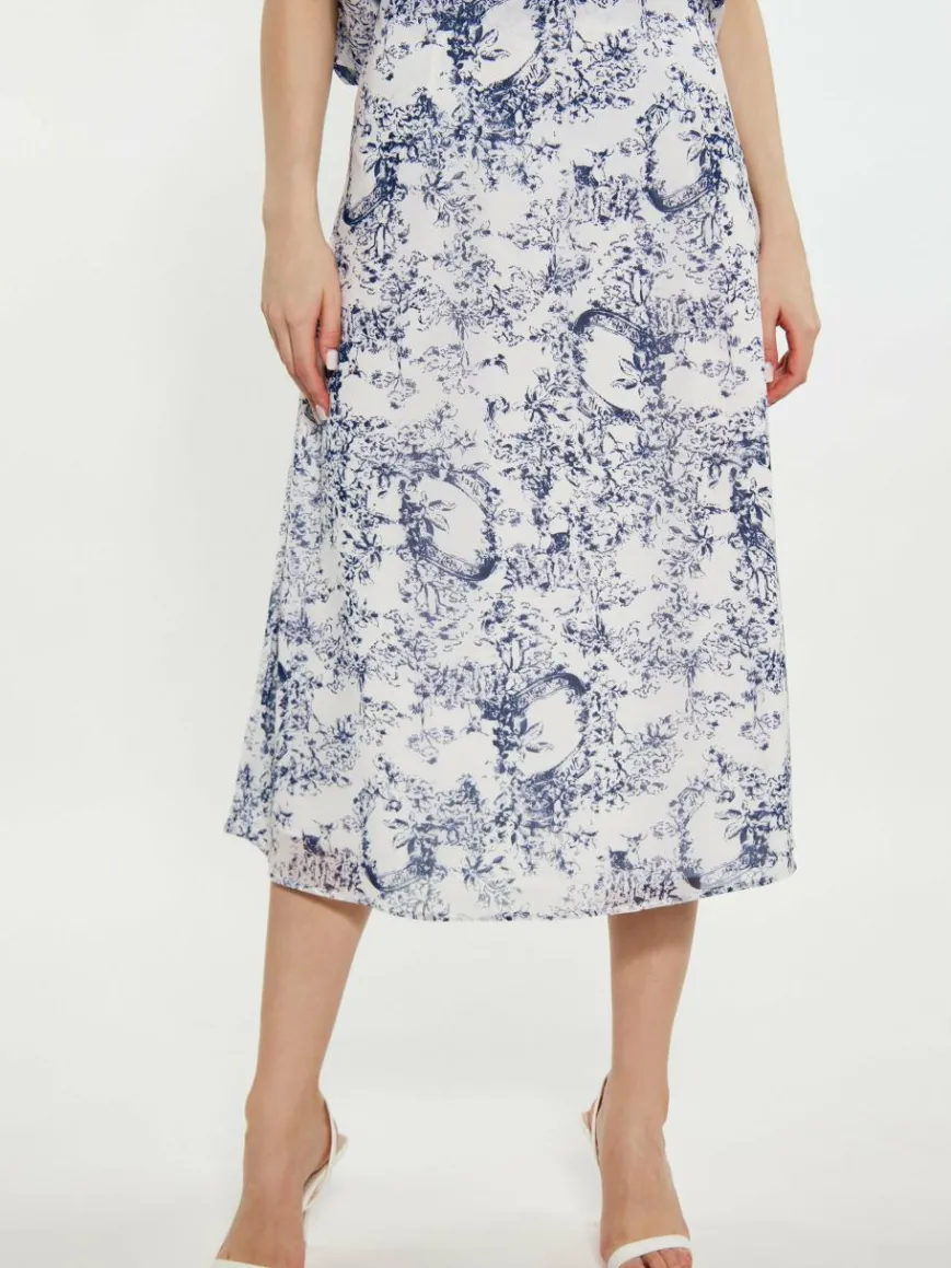 Dreimaster Röcke*Damen Rock marine gemustert