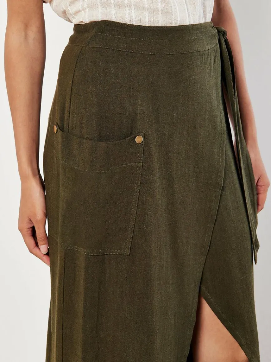 Apricot Röcke*Damen Rock grün uni