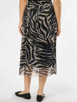 Franco Callegari Röcke*Damen Rock marine beige gemustert