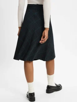 Marie Lund Röcke*Damen Rock marine tanne kariert