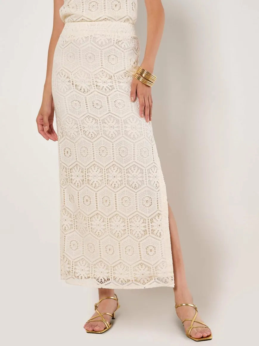 Apricot Röcke*Damen Rock weiß uni