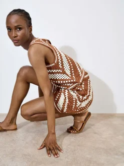 Apricot Röcke*Damen Rock beige gestreift