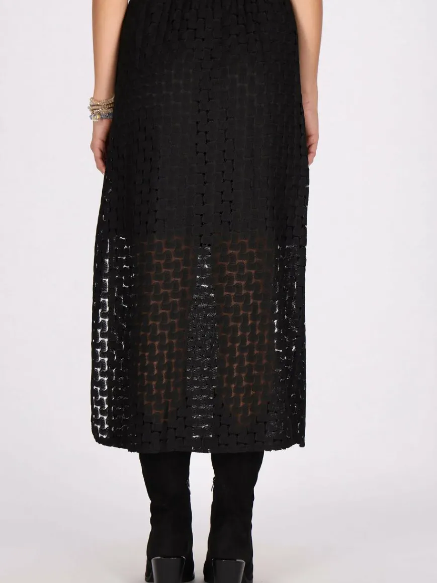 IZIA Röcke*Damen Rock schwarz gestreift