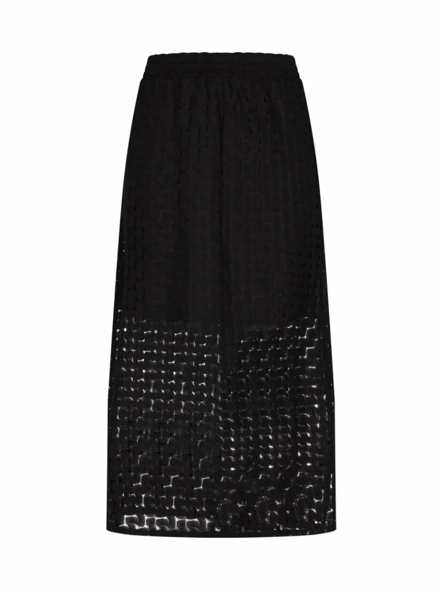 IZIA Röcke*Damen Rock schwarz gestreift